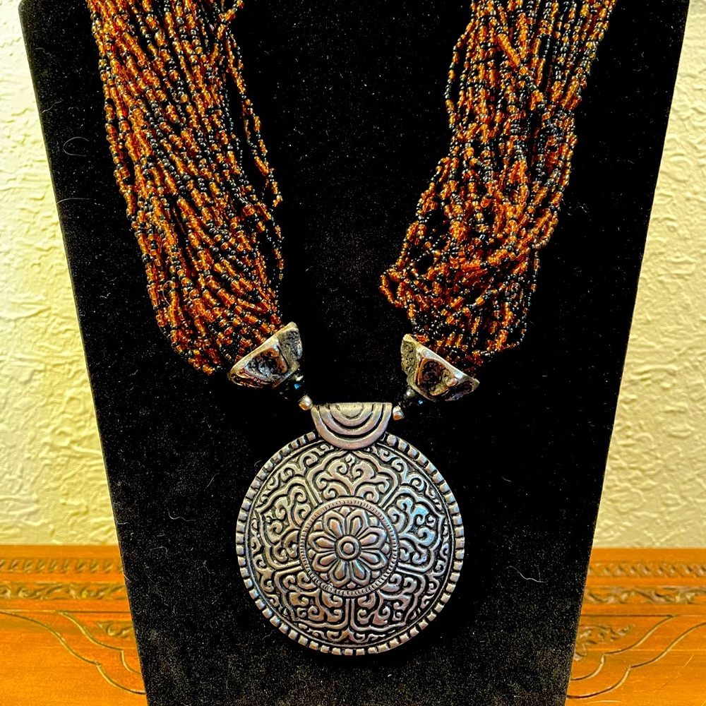 Bohemian beaded necklace